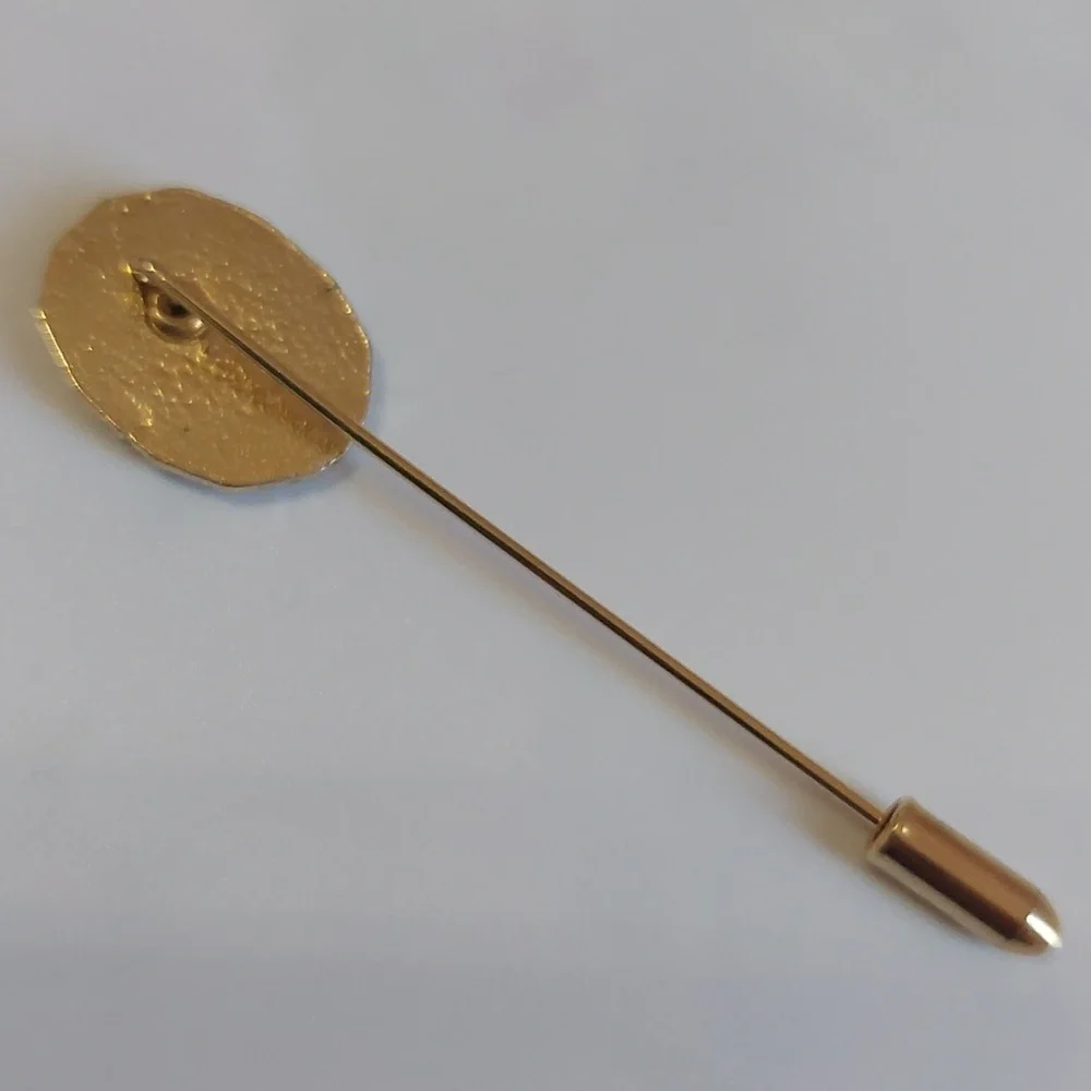 Vintage Cameo Rose Stick Pin - Picture 4 of 5